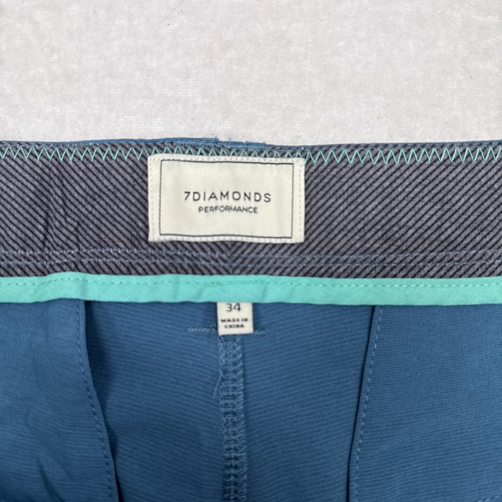 7 Diamonds Hybrid Shorts Mens Size 34 Blue Coronado Performance Stretch NEW - Picture 5 of 10